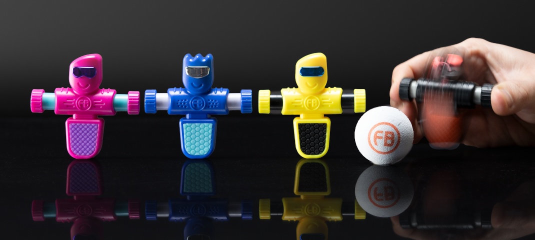 Foosbots in a row