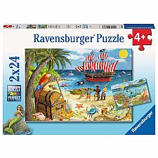 Pirate Mermaid Puzzle - 2 X 24 Pieces