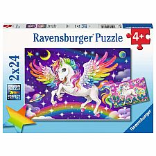 Unicorn Pegasus Puzzles -  2 X 24 Pieces
