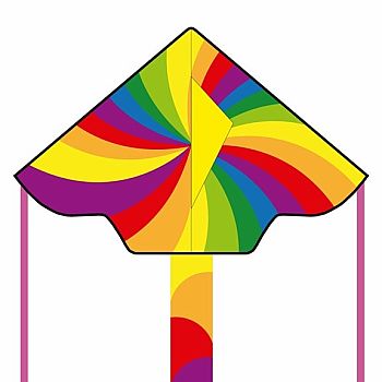Rainbow Vortex Delta Kite