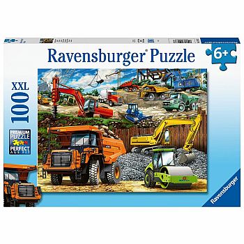  Construction Vehicles Puzzle - 100 Pieces