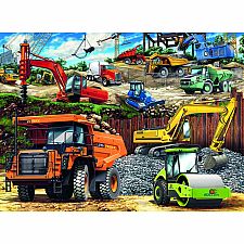  Construction Vehicles Puzzle - 100 Pieces