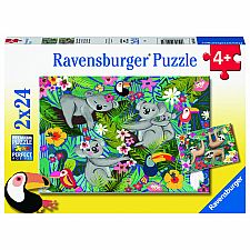 Koalas & Sloths Puzzles - 2 X 24 Pieces