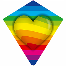 Eddy Rainbow Heart Kite