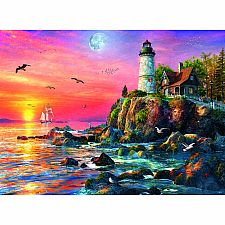 Lighthouse at Sunset Puzzle - 500 Pieces