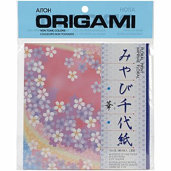 Floral Print Origami Paper