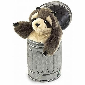 Raccoon In Garbage Can Puppet