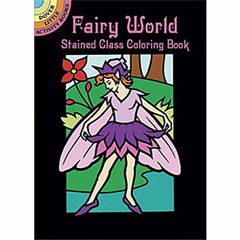 Fairy World Stained Glass coloring Book