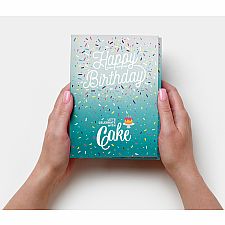 Teal Birthday Card V Cake