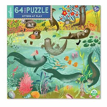 Otters At Play 64-Piece Puzzle