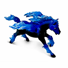 Blue Pyrois Horse Figurine