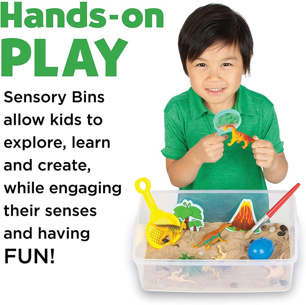 dinosaur dig sensory bin