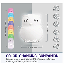 Bluetooth Owl Night Light