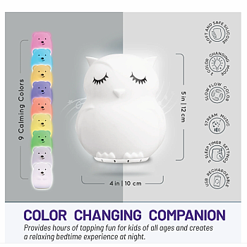 Bluetooth Owl Night Light