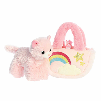 Pastel Rainbow Purse & Cat