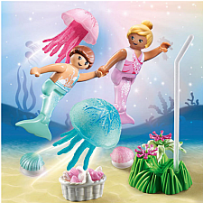 Mermaid Children with Jellyfish
