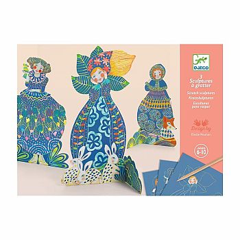  Pretty Dresses Scratch Art Set