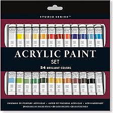 24 Acrylic Paint Tubes