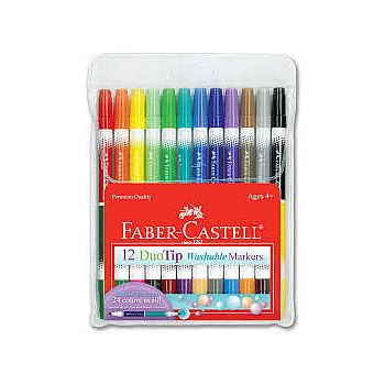 12 Duotip Washable Markers
