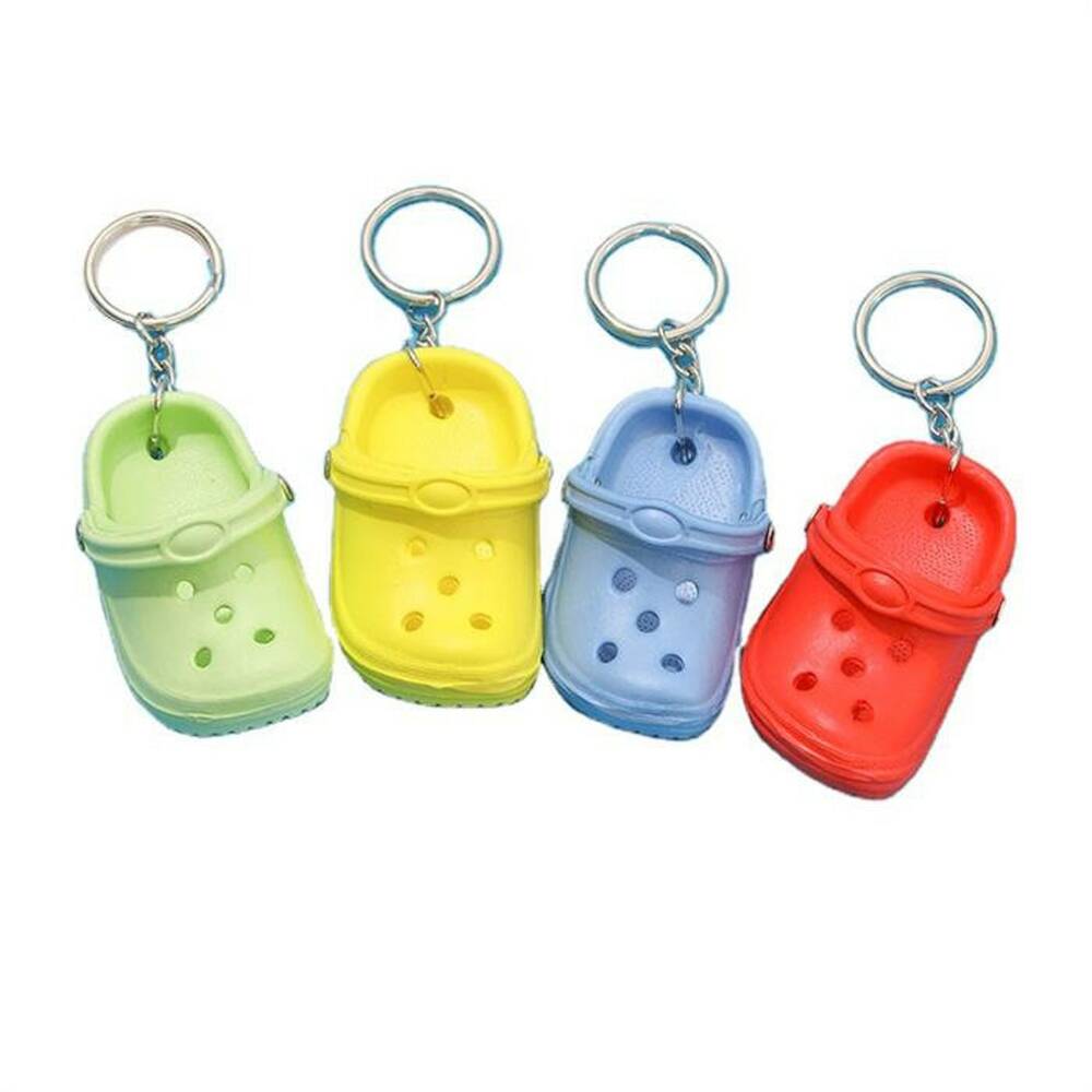 Rubber croc keychain hot sale