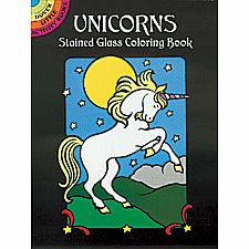 Unicorns Stained Glass Coloring Book