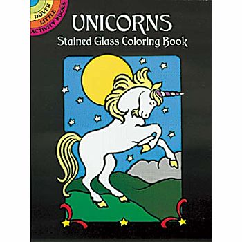 Unicorns Stained Glass Coloring Book